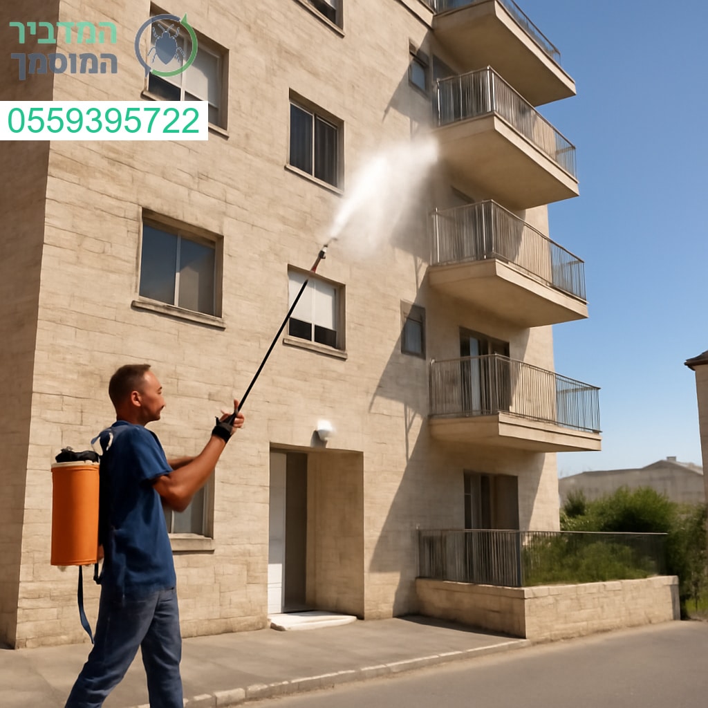 ריסוס מקצועי נגד מזיקים בבניין מגורים במבשרת ציון לביטחון וניקיון מקסימלי