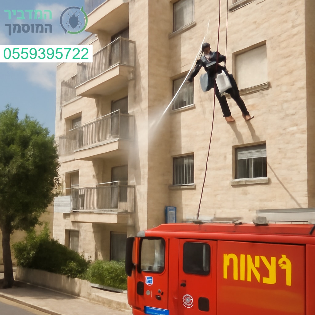 ריסוס חיצוני לבניין במבשרת ציון ברמה הגבוהה ביותר לביצוע יסודי ובטוח