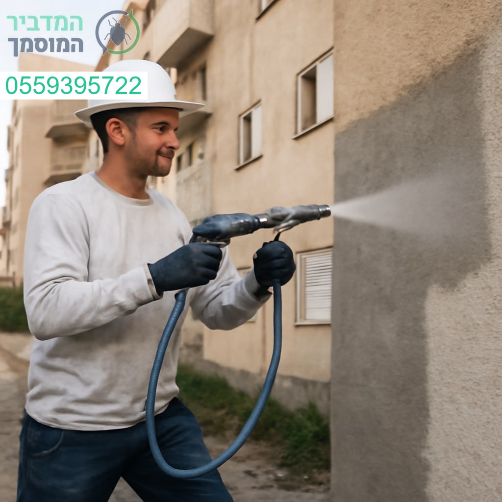 ריסוס מקצועי לבניין במגדל העמק עם ציוד מתקדם ותוצאה מושלמת