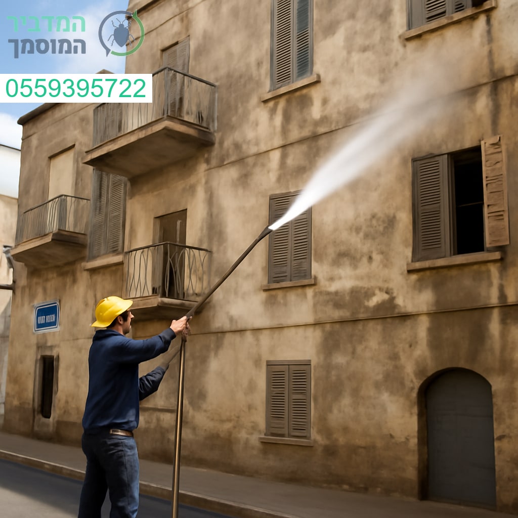 ריסוס מקצועי לבניין בעכו עם ציוד מתקדם ותוצאה מרשימה