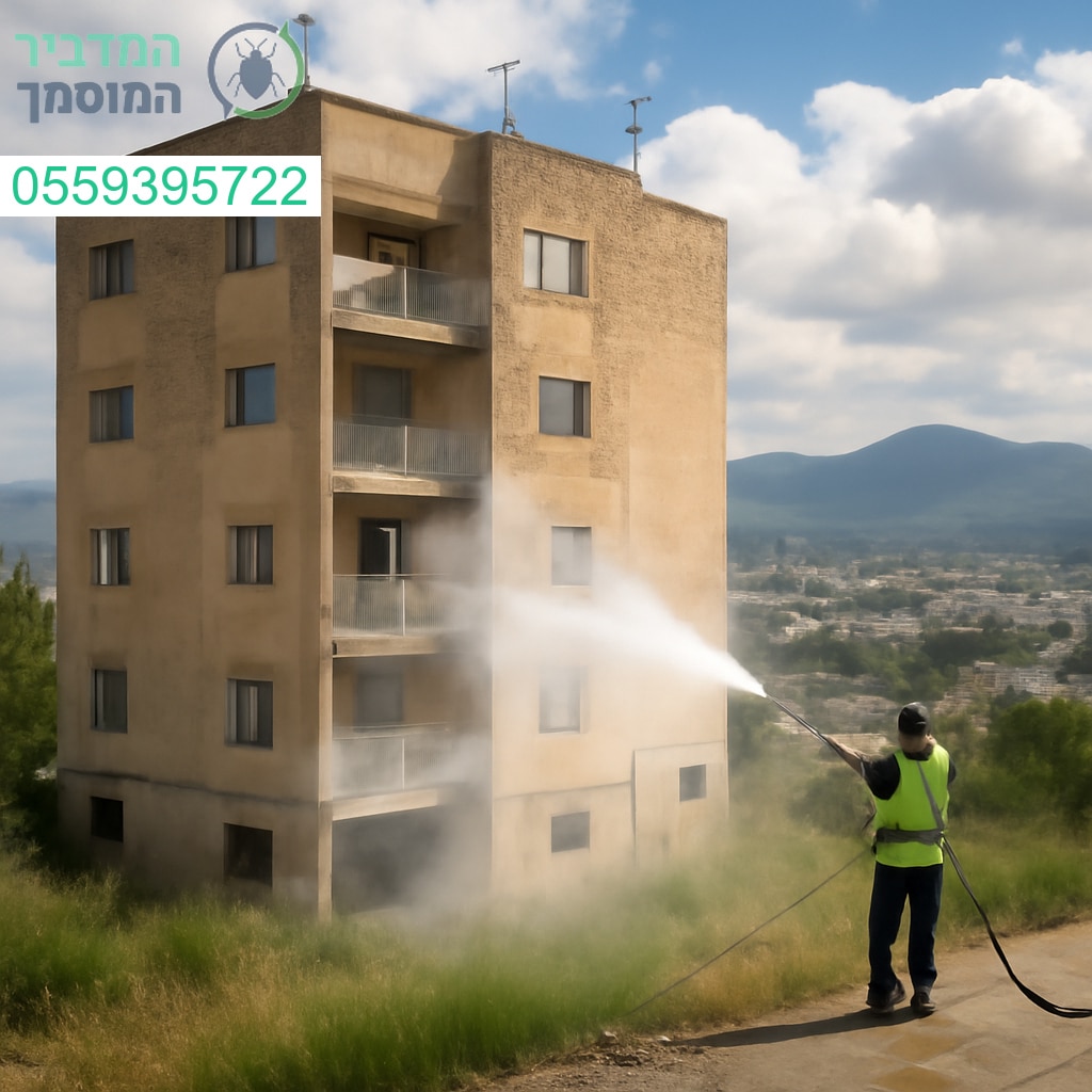 ריסוס מקצועי לבניין מגורים בנוף הגליל לשמירה על סביבה נקייה ובריאה