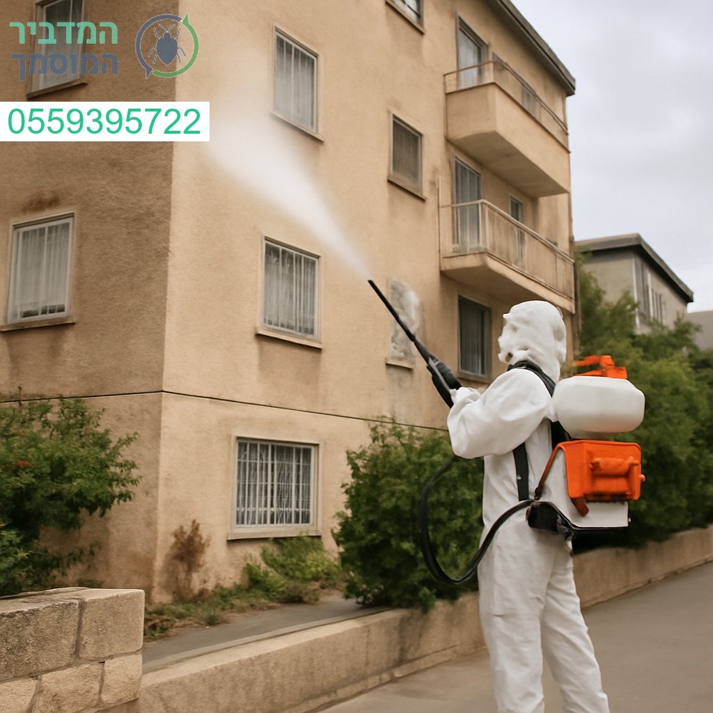 ריסוס מקצועי לבניין מגורים בראשון לציון עם ציוד מתקדם ותוצאה מושלמת