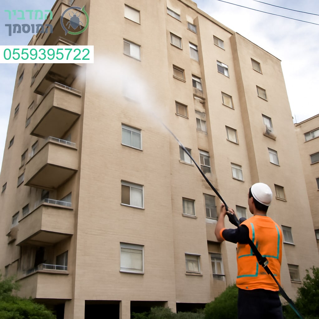 ריסוס חיצוני מקצועי לבניין מגורים בנתניה לביצוע הדברה יסודית ואפקטיבית