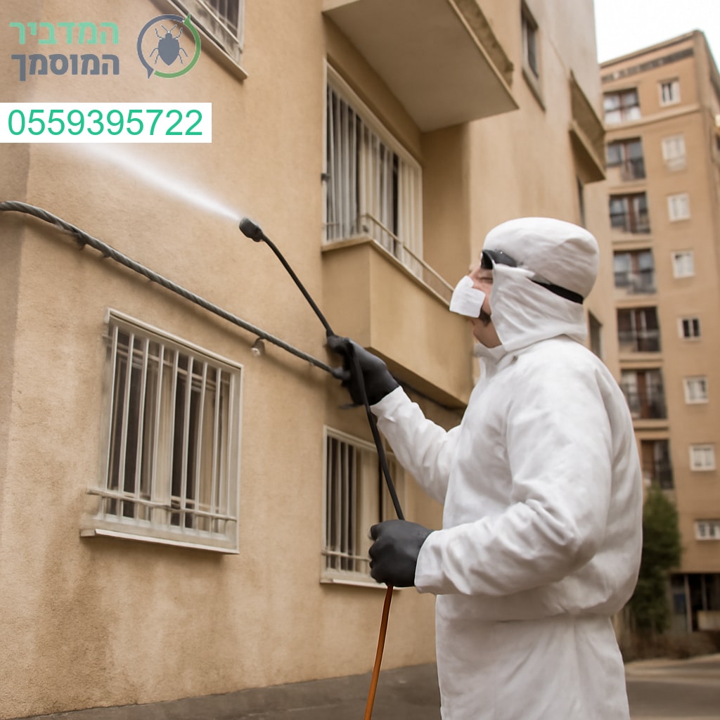 ריסוס חיצוני מקצועי בבניין מגורים בבת ים לביצוע הדברה יסודית ואפקטיבית