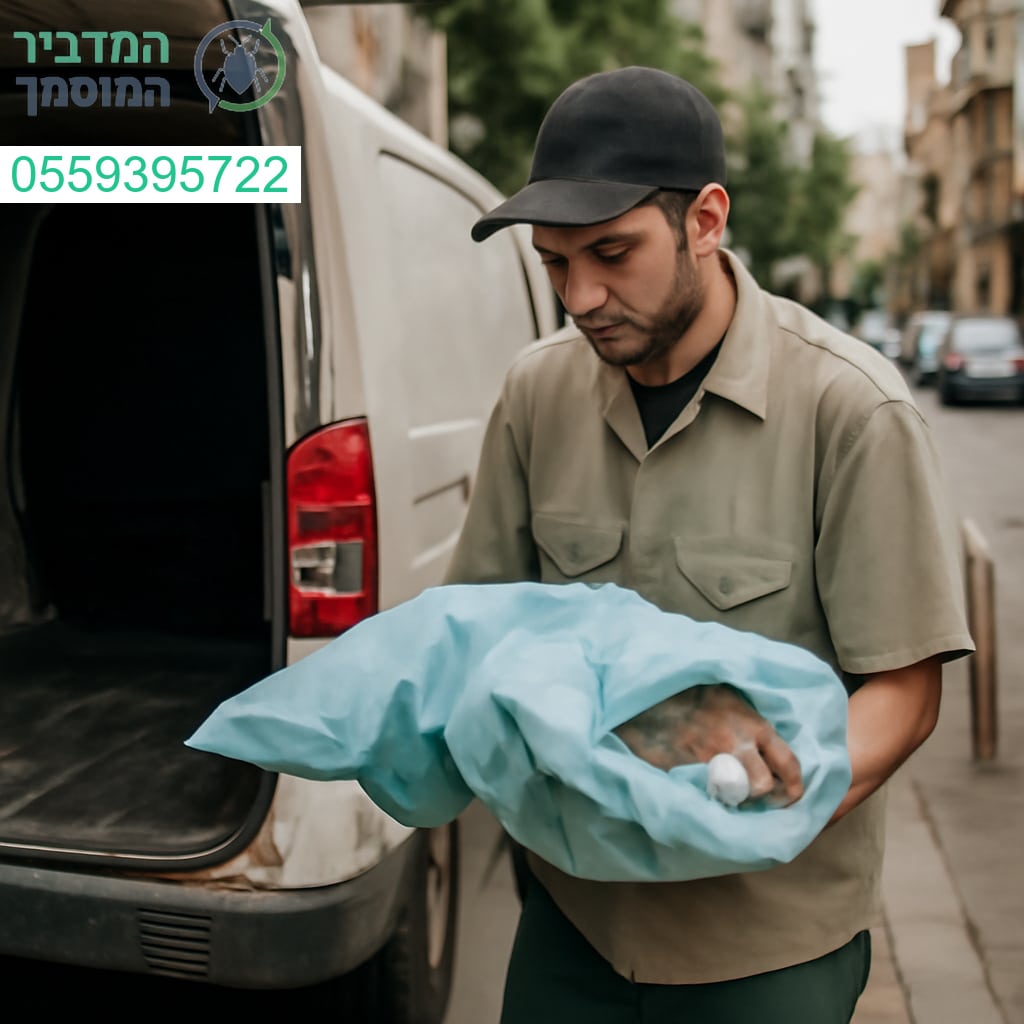 פינוי פגרים מהיר ומקצועי בתל אביב על ידי צוות מיומן עם ציוד ייעודי לשמירה על היגיינה ובטיחות