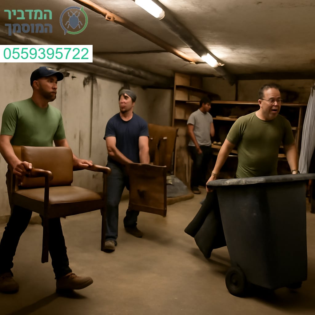פינוי יסודי ויעיל של מקלטים על ידי צוות מקצועי ומיומן
