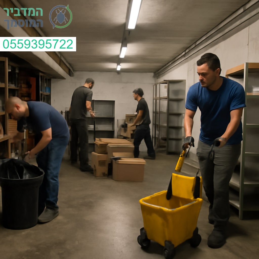 ניקוי מקלטים מקצועי ביסודיות מירבית לפינוי חפצים פסולת וחיטוי יסודי