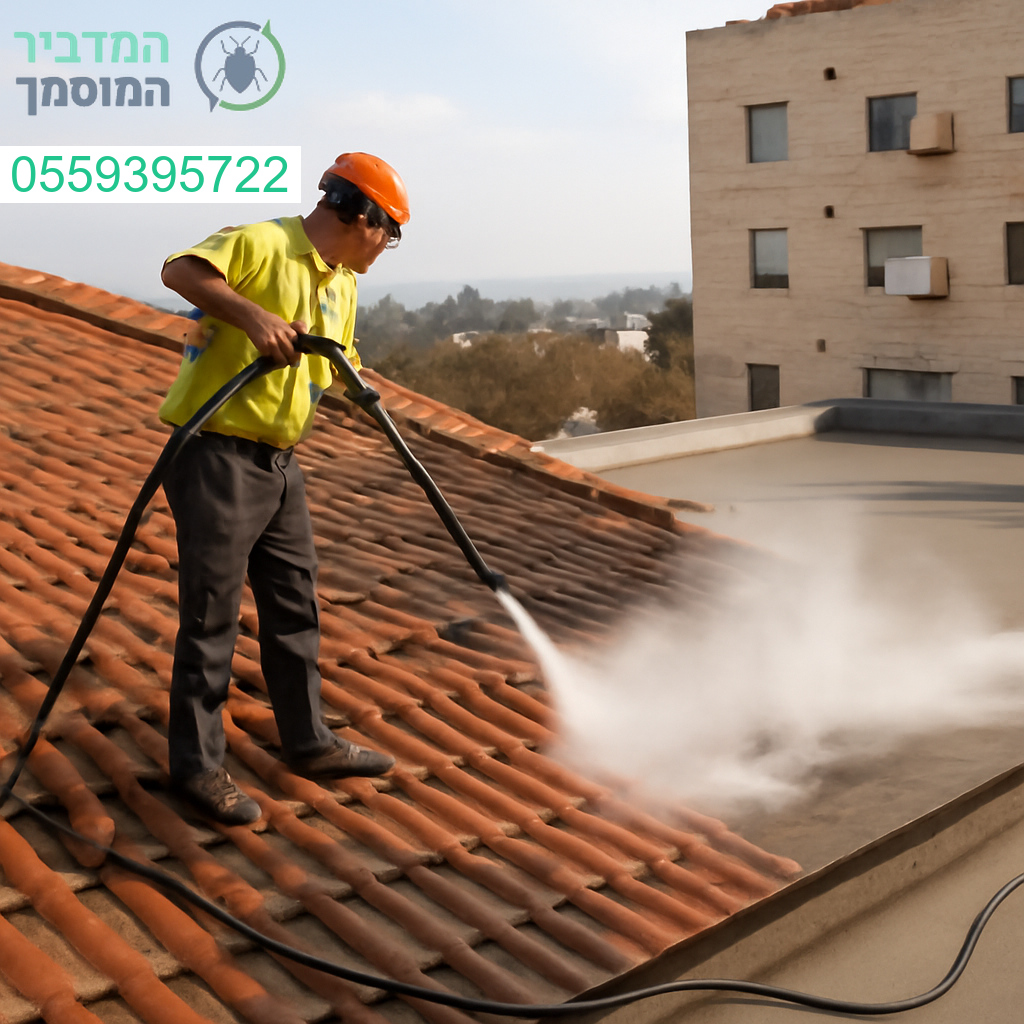 ניקוי גגות מקצועי באריאל עם ציוד מתקדם לתוצאה מושלמת ושמירה על בטיחות מלאה