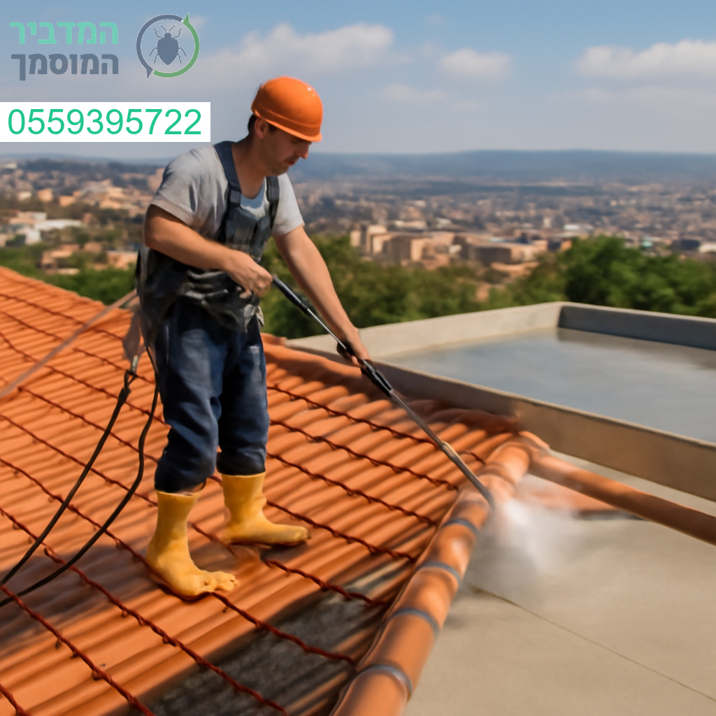 ניקוי גגות מקצועי באריאל עם ציוד מתקדם לתוצאה מושלמת ולגג מבריק ובטוח