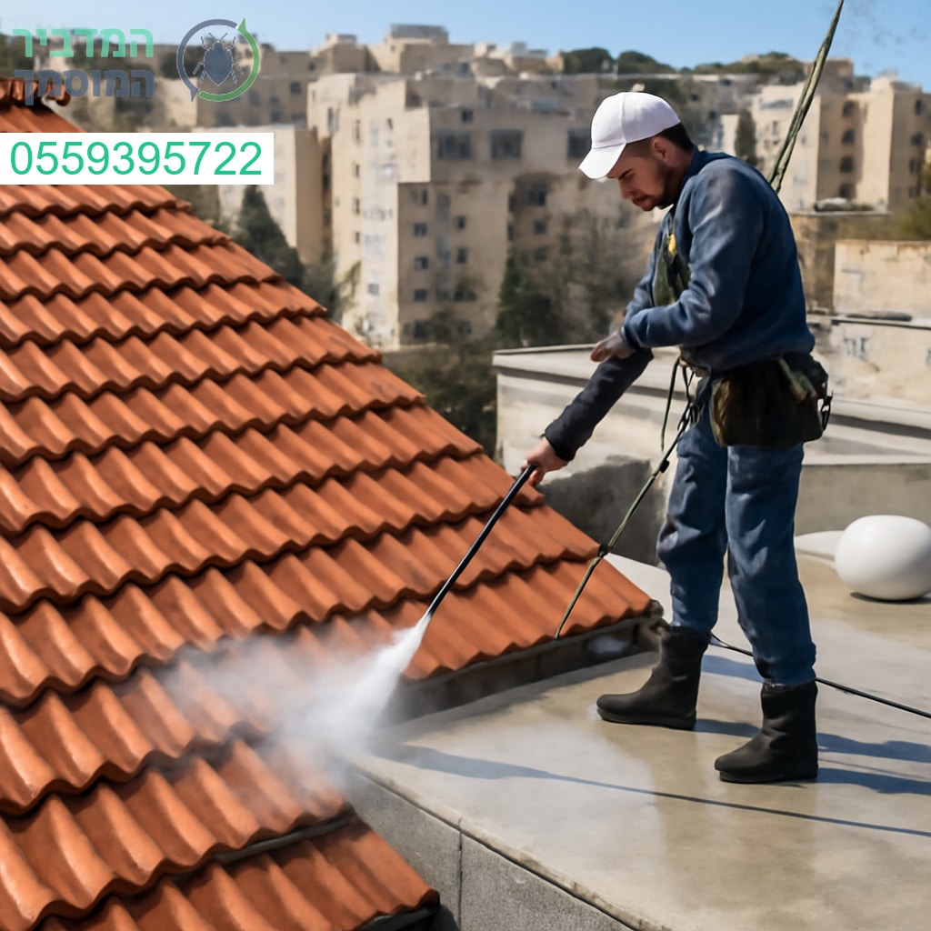 ניקוי גגות מקצועי במודיעין עילית עם תוצאה מושלמת וגימור מרהיב