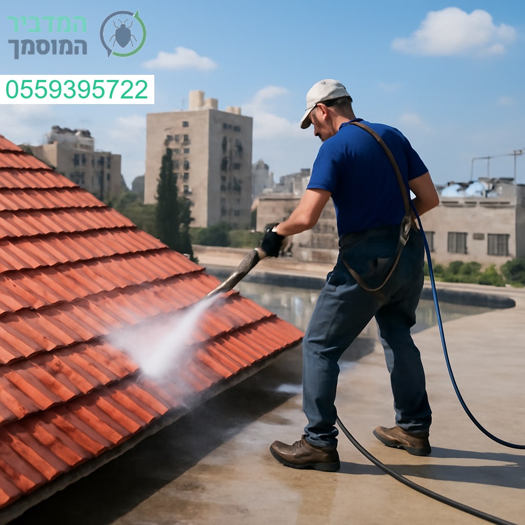 ניקוי מקצועי ואיכותי לגגות בקריית מוצקין עם תוצאות מבריקות ומרשימות