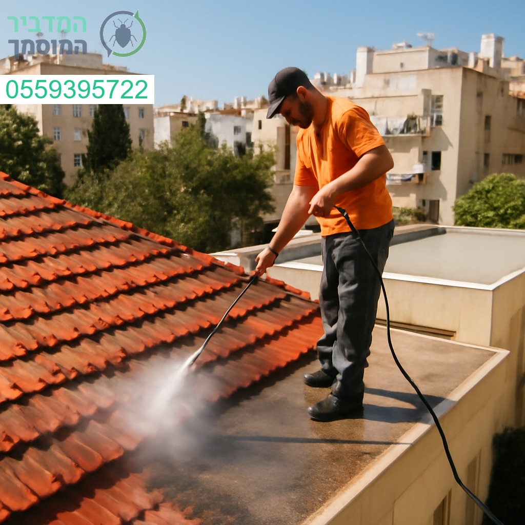 ניקוי גגות מקצועי בקריית מוצקין עם תוצאה מבריקה ועמידה לאורך זמן