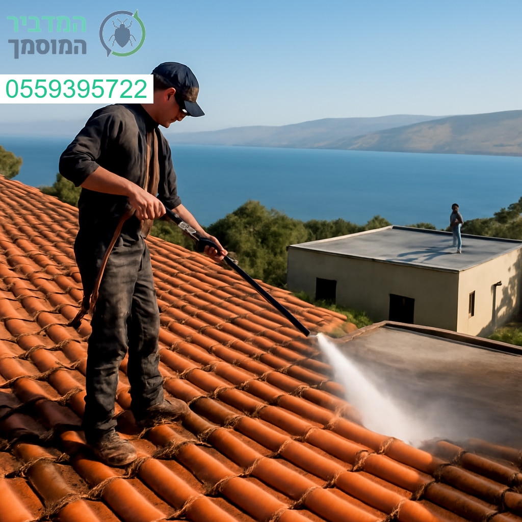 ניקוי גגות מקצועי בטבריה עם תוצאות מבריקות ונוף מרהיב של הכנרת