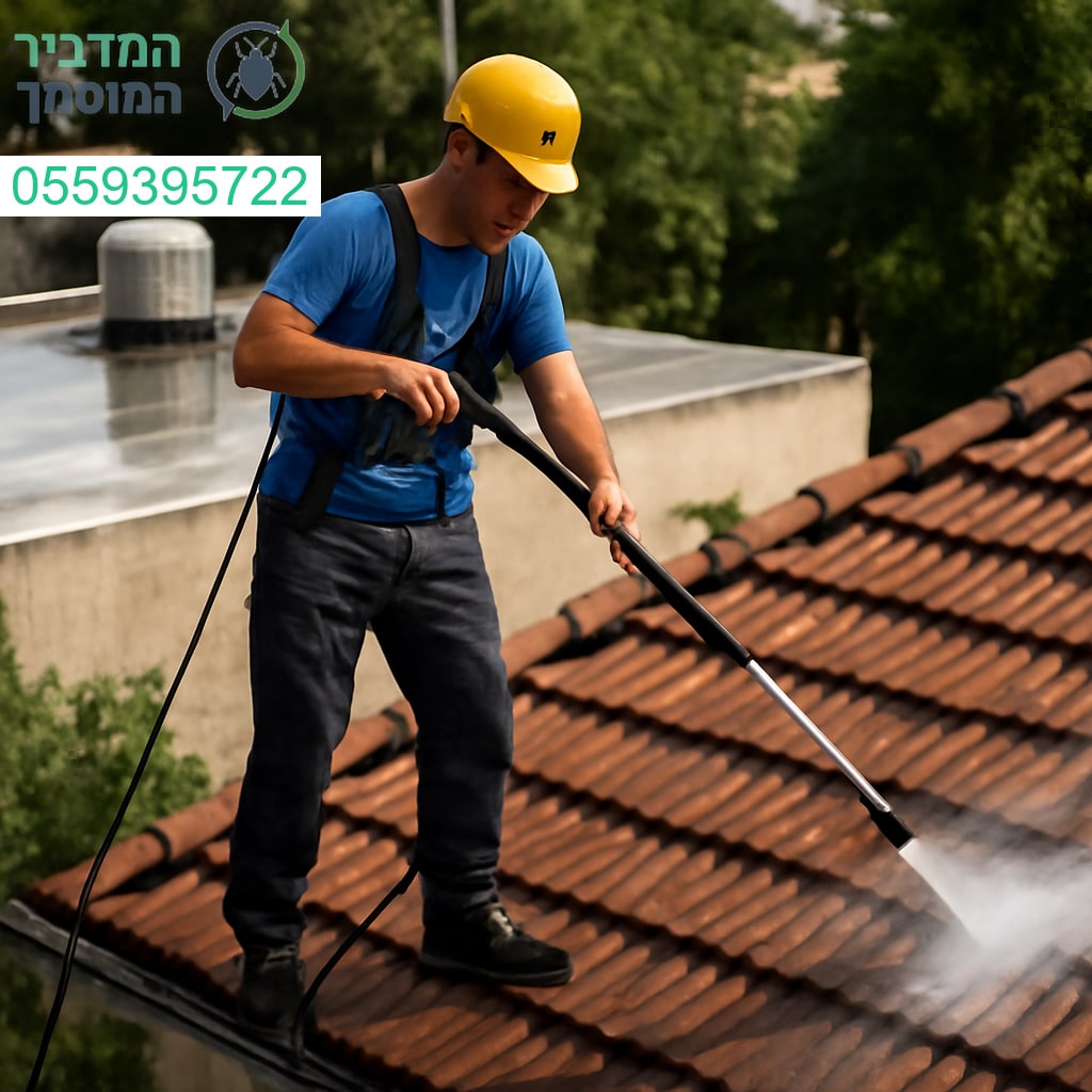 ניקוי גגות מקצועי באור יהודה עם ציוד חזק לתוצאה מבריקה ובטוחה