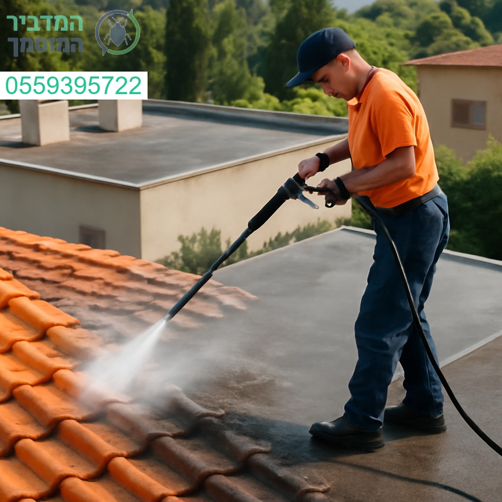 ניקוי מקצועי ויסודי לגגות בקריית אונו עם תוצאות מרשימות ומיידיות