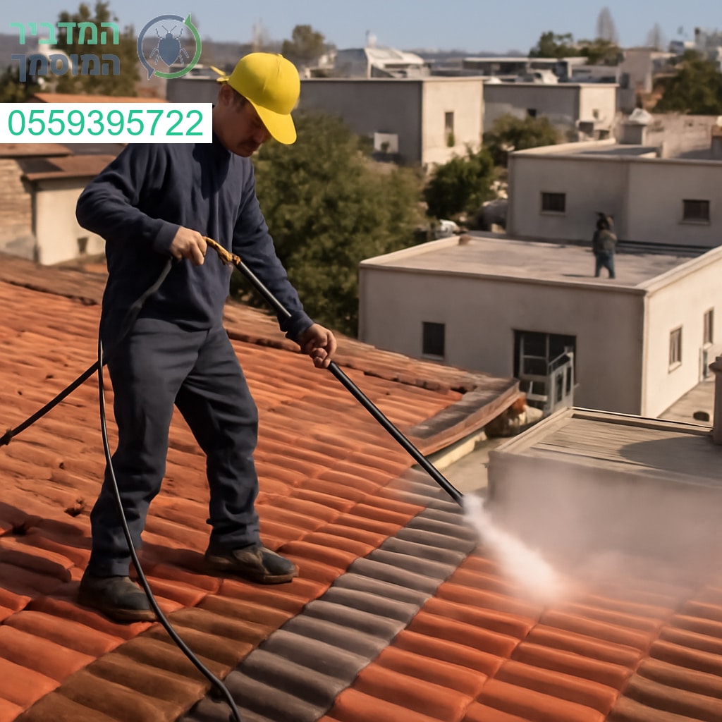ניקוי מקצועי ויסודי של גגות בקריית אונו עם תוצאות שנראות לעין