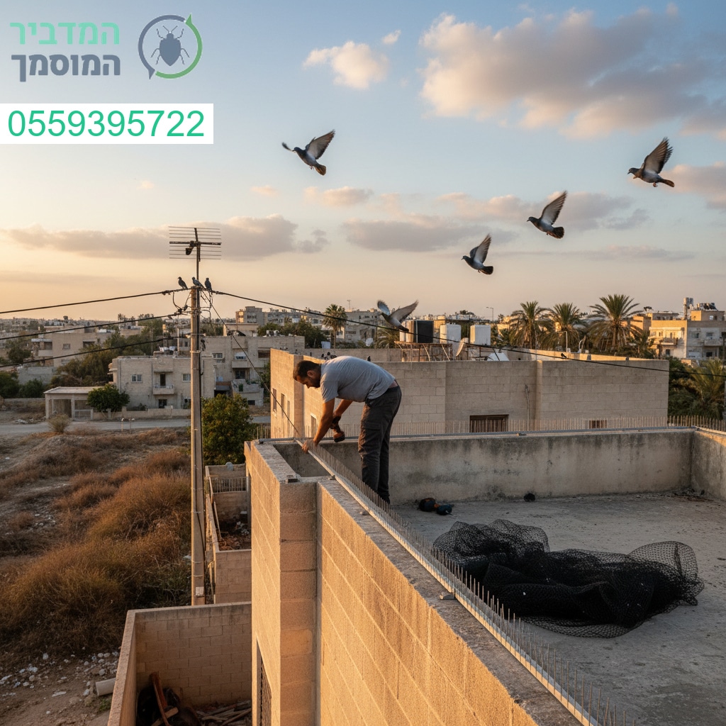 הרחקת יונים מקצועית באור עקיבא עם ציוד מתקדם ותוצאה מובטחת