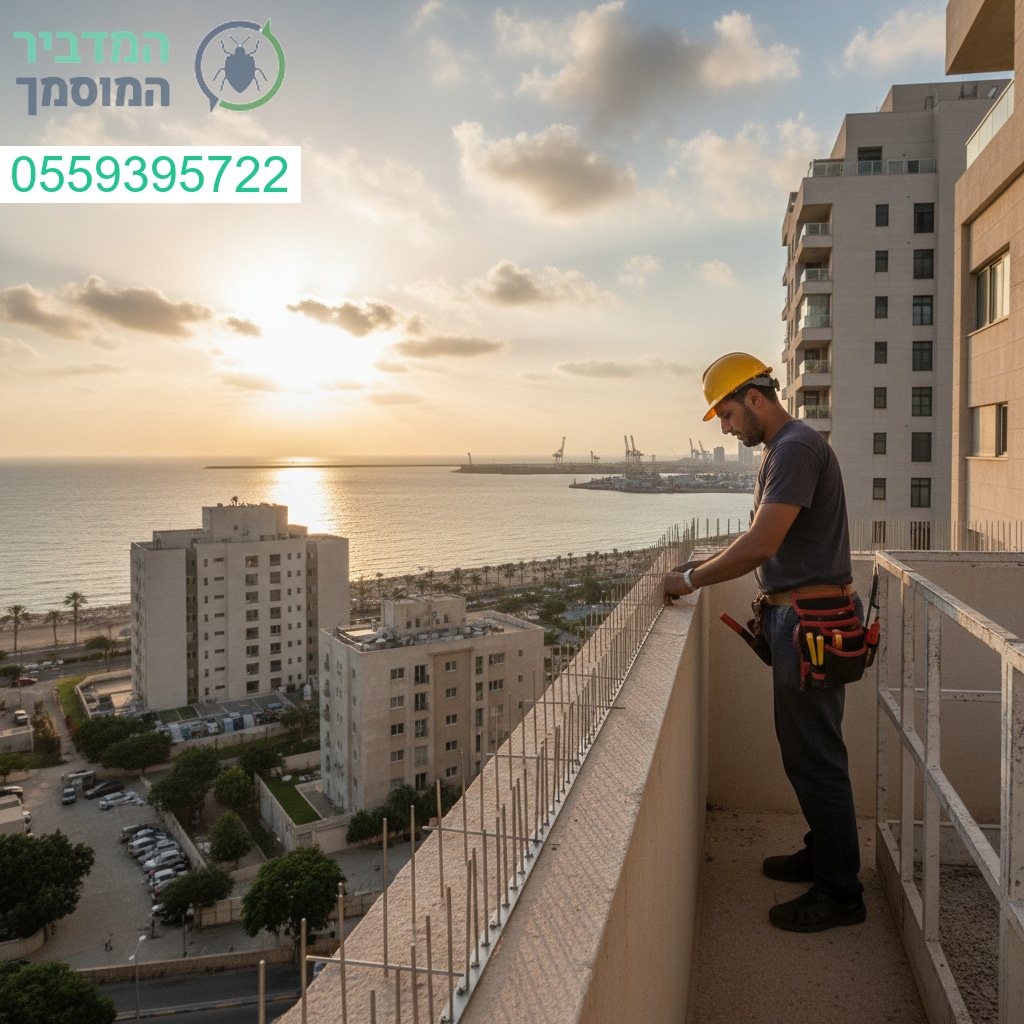 הרחקת יונים מקצועית באשדוד עם התקנה מדויקת וברמת גימור גבוהה לפתרון יעיל לאורך זמן