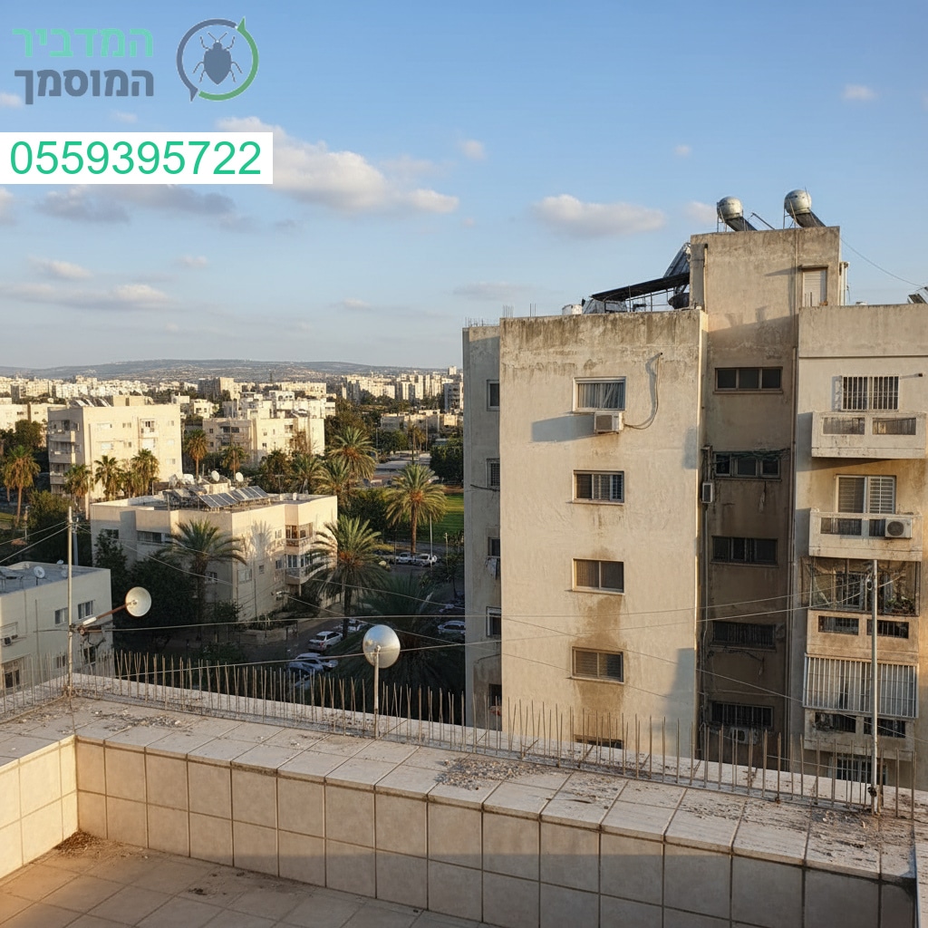 פתרון מקצועי ואסתטי להרחקת יונים בגן יבנה עם דגש על בטיחות וניקיון לאורך זמן