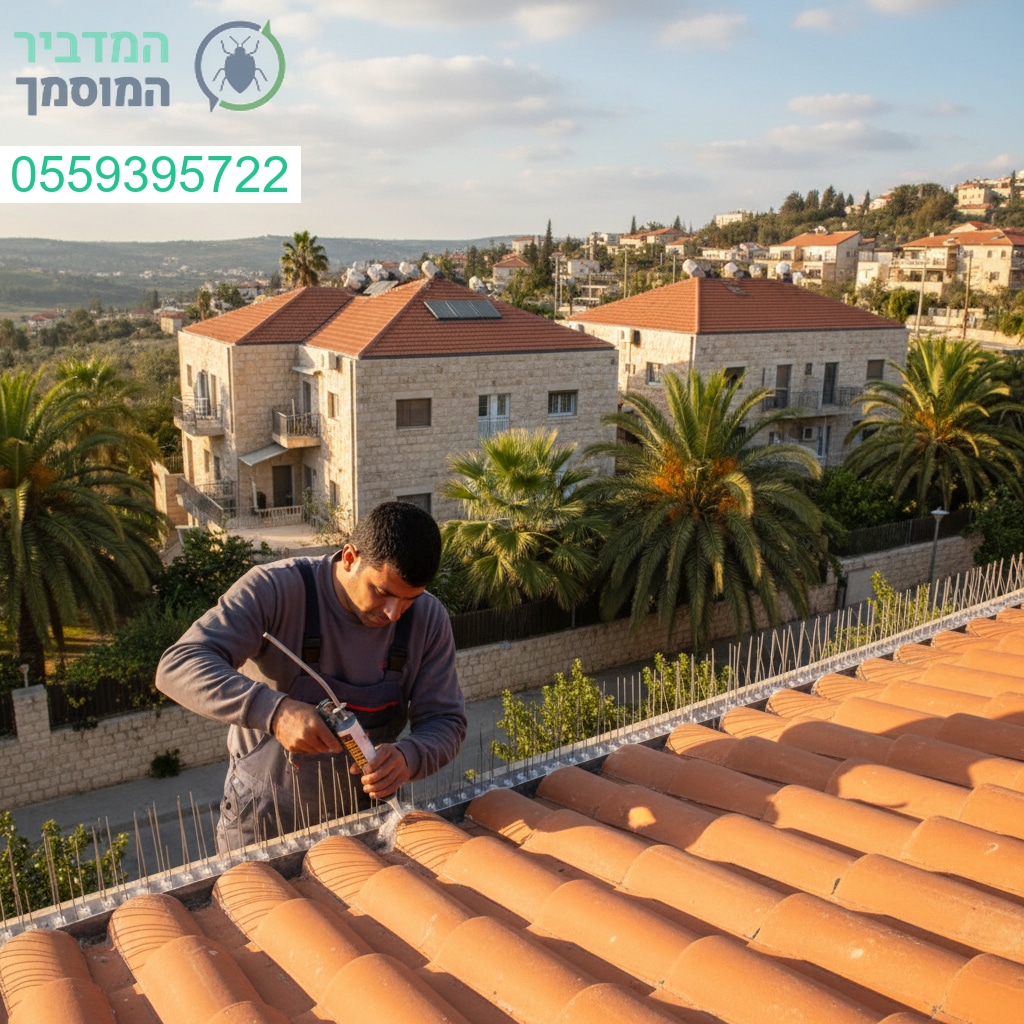 הרחקת יונים מקצועית באבן יהודה עם התקנה מדויקת של דוקרנים להרחקה יעילה ובטוחה