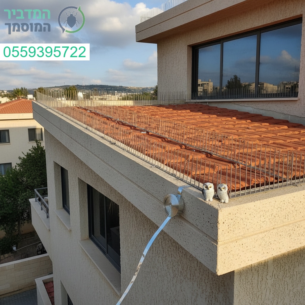 התקנת מערכת מקצועית להרחקת יונים בצורן קדימה עם פתרון בטיחותי ואסתטי לשמירה על הנכס