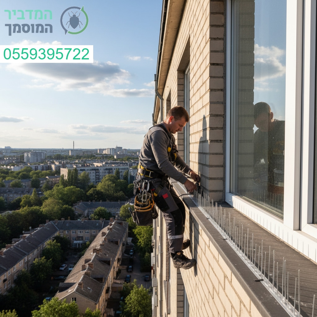 הרחקת יונים מקצועית בגובה עם ציוד מתקדם ותוצאה ללא פשרות