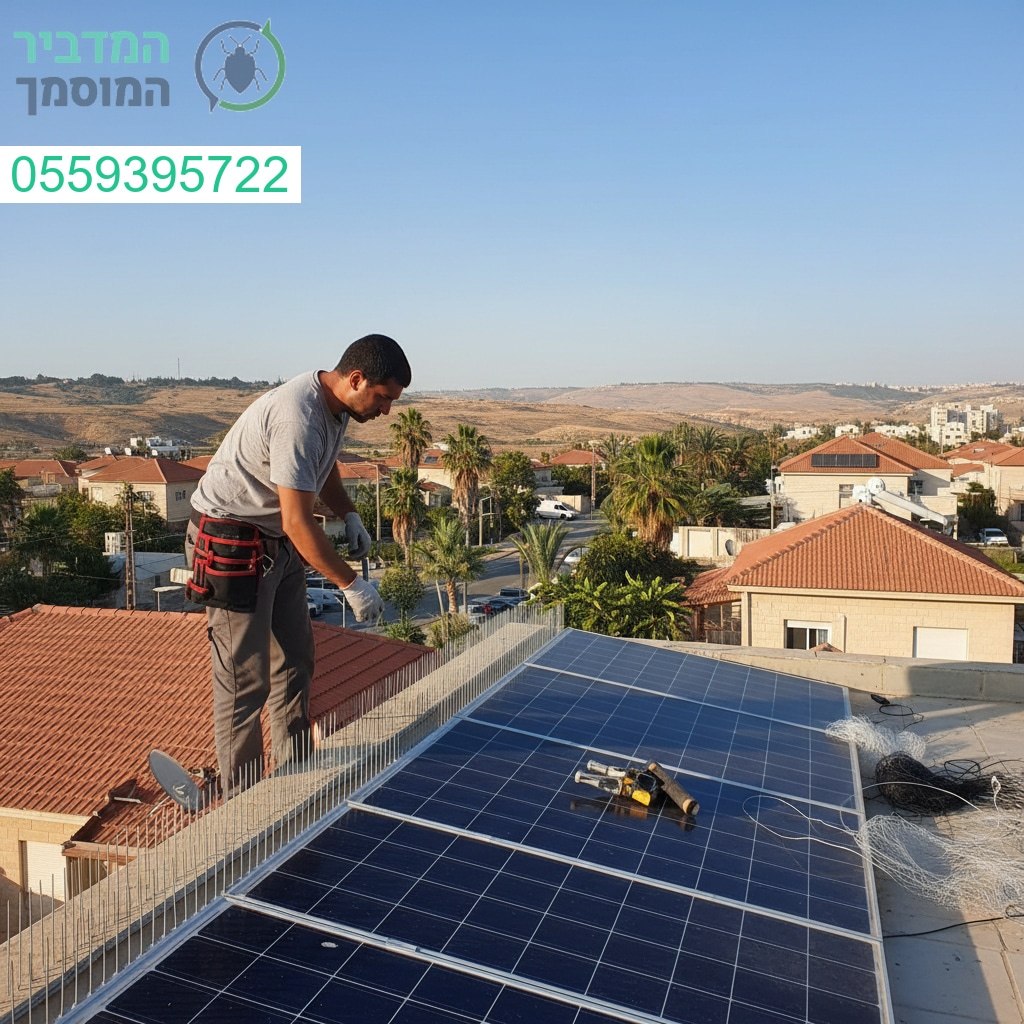 הרחקת יונים מקצועית בשוהם עם פתרונות מתקדמים להגנה על מערכות סולאריות