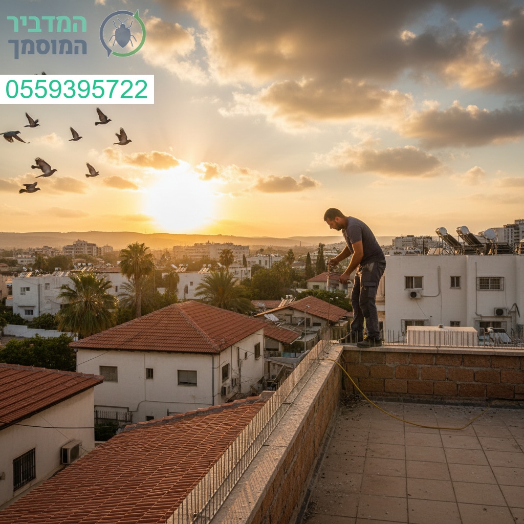 הרחקת יונים מקצועית בנס ציונה עם פתרונות יעילים ואסתטיים לשמירה על הבניין וניקיון המרפסת