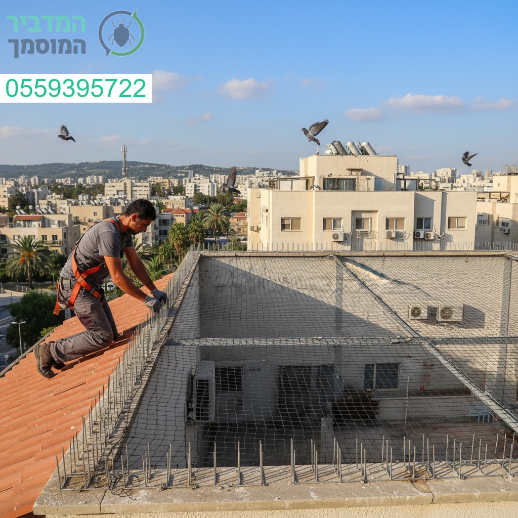 הרחקת יונים מקצועית בנס ציונה תוך שימוש ברשתות ומתקנים מתקדמים להגנה מלאה על המבנה