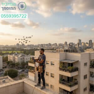 הרחקת יונים מקצועית בגובה בפתח תקווה עם מומחה מנוסה וציוד מתקדם לתוצאה מושלמת