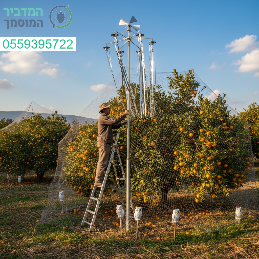 הגנה מתקדמת על פרדסים בפרדס חנה כרכור בעזרת פתרונות הרחקת יונים חכמים ואפקטיביים