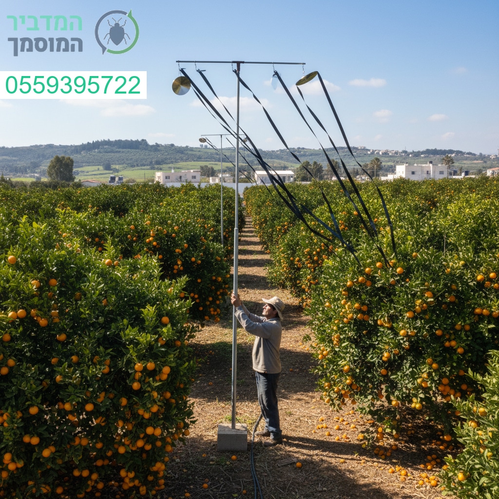 פתרון מתקדם להרחקת יונים בשדות ההדרים של פרדס חנה כרכור עם ציוד מקצועי ותוצאות מיידיות