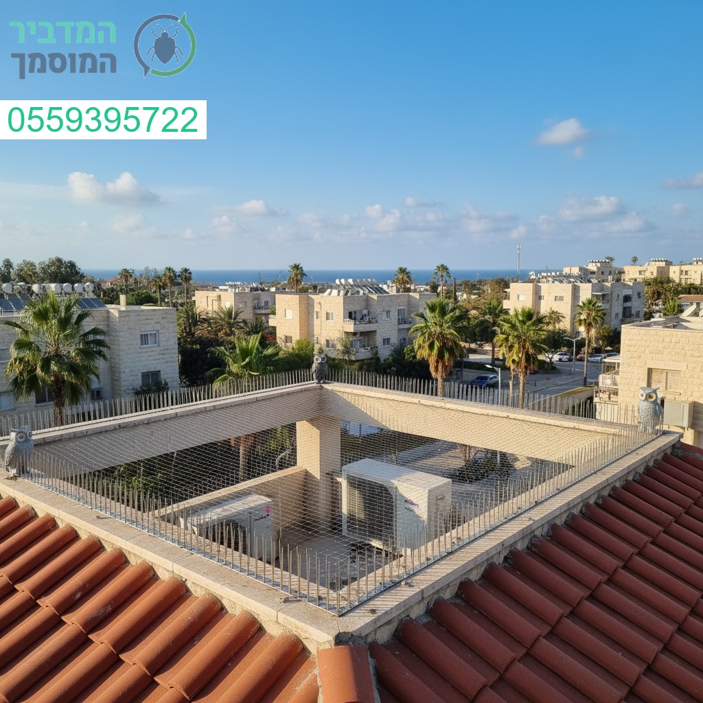 התקנת רשת מקצועית להרחקת יונים בראשון לציון עם גימור מושלם ותוצאה אסטטית ויעילה לאורך זמן