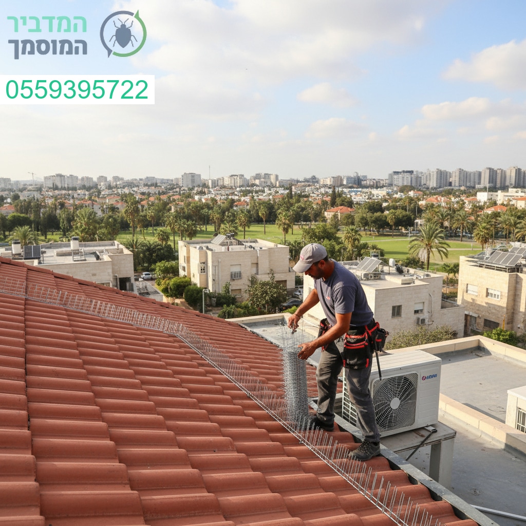הרחקת יונים מקצועית בכפר סבא עם פתרונות מתקדמים לשמירה על הגג והסביבה נקייה