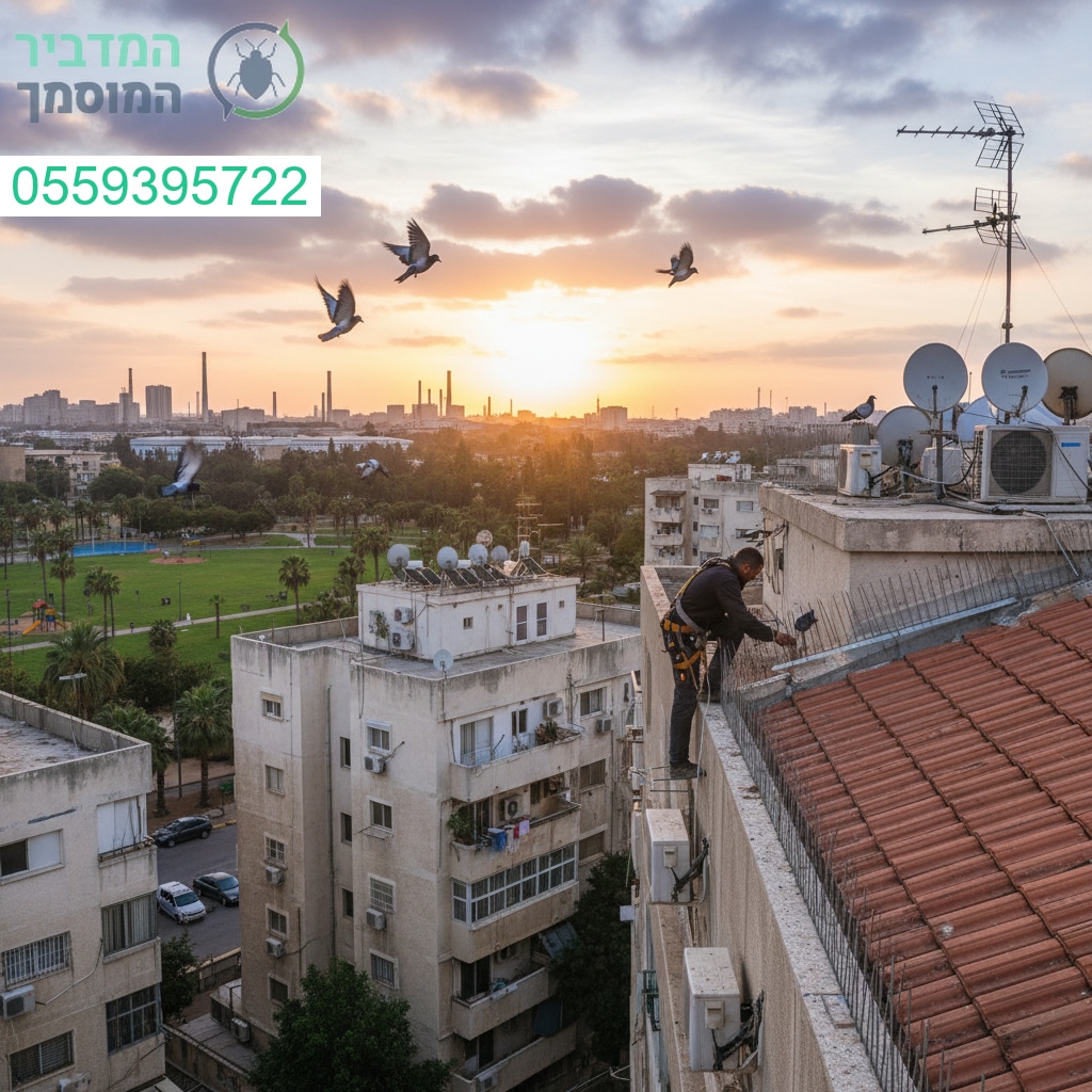 מרחיק יונים מקצועי בקריית אתא עם פתרונות יעילים ואחריות לתוצאות בלי פשרות