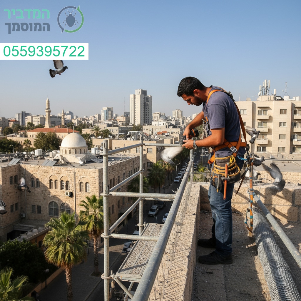 הרחקת יונים מקצועית ברמלה עם ציוד מתקדם ושירות אמין לבניינים ודירות פרטיות