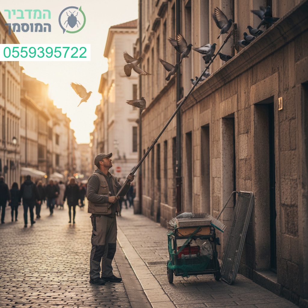 הרחקת יונים מקצועית ברחובות עם ציוד מתקדם ושירות ללא פשרות