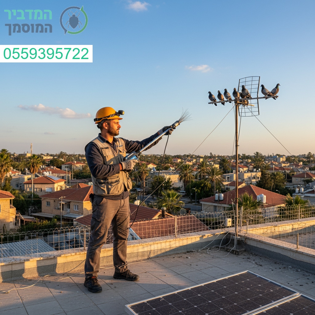 הרחקת יונים מקצועית בגדרה עם ציוד מתקדם ושירות אמין לכל גג ומבנה
