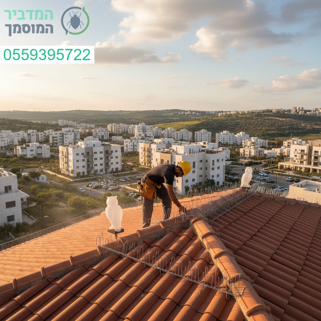 הרחקת יונים מקצועית בראש העין עם התקנה מדויקת ופתרונות יעילים לאורך זמן