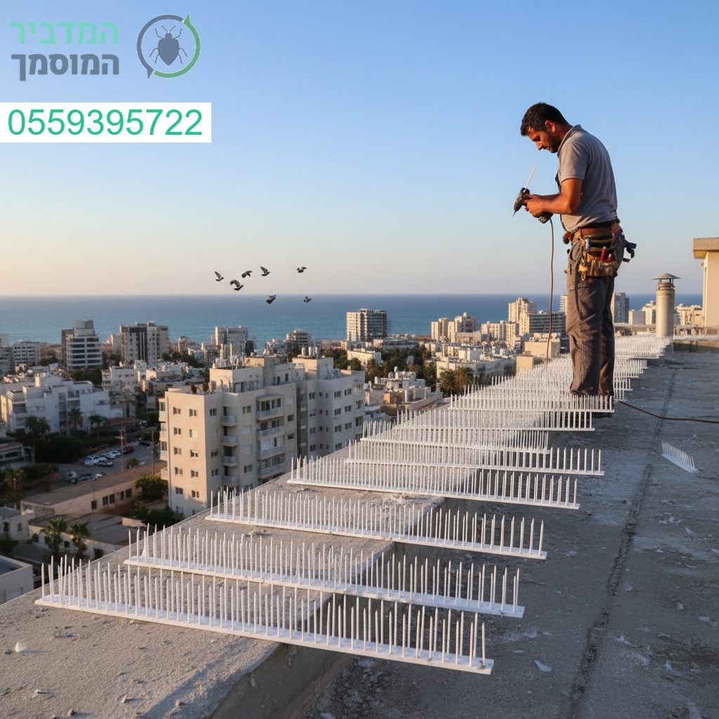 הרחקת יונים מקצועית בגובה עם פתרונות יעילים ואסתטיים לבניינים בבת ים