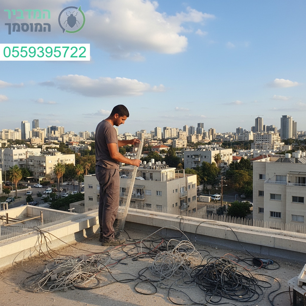 התקנה מקצועית של הרחקת יונים בגבעתיים עם ציוד מתקדם וניסיון מוכח