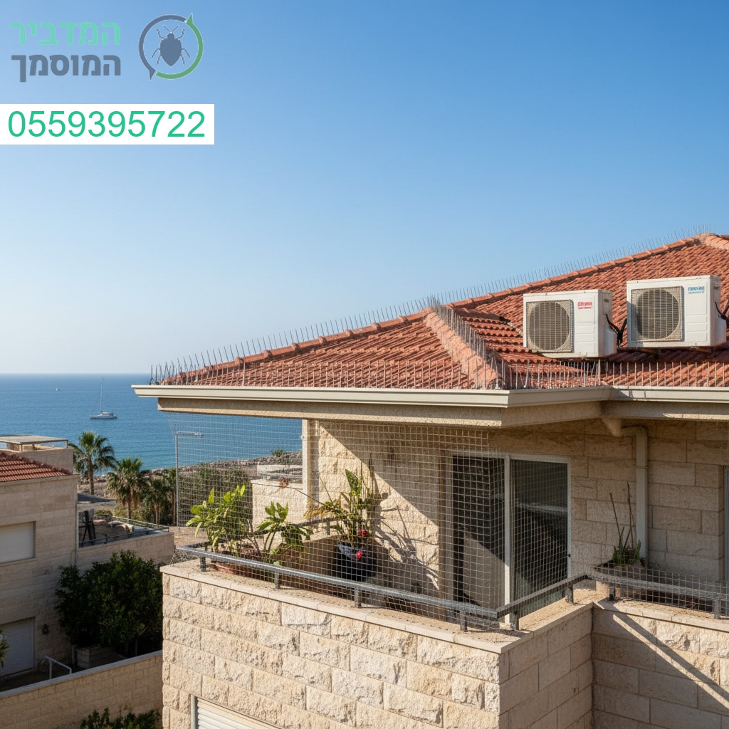 הרחקת יונים מקצועית בהרצליה עם פתרונות יעילים ושמירה על המראה האסתטי של המבנה