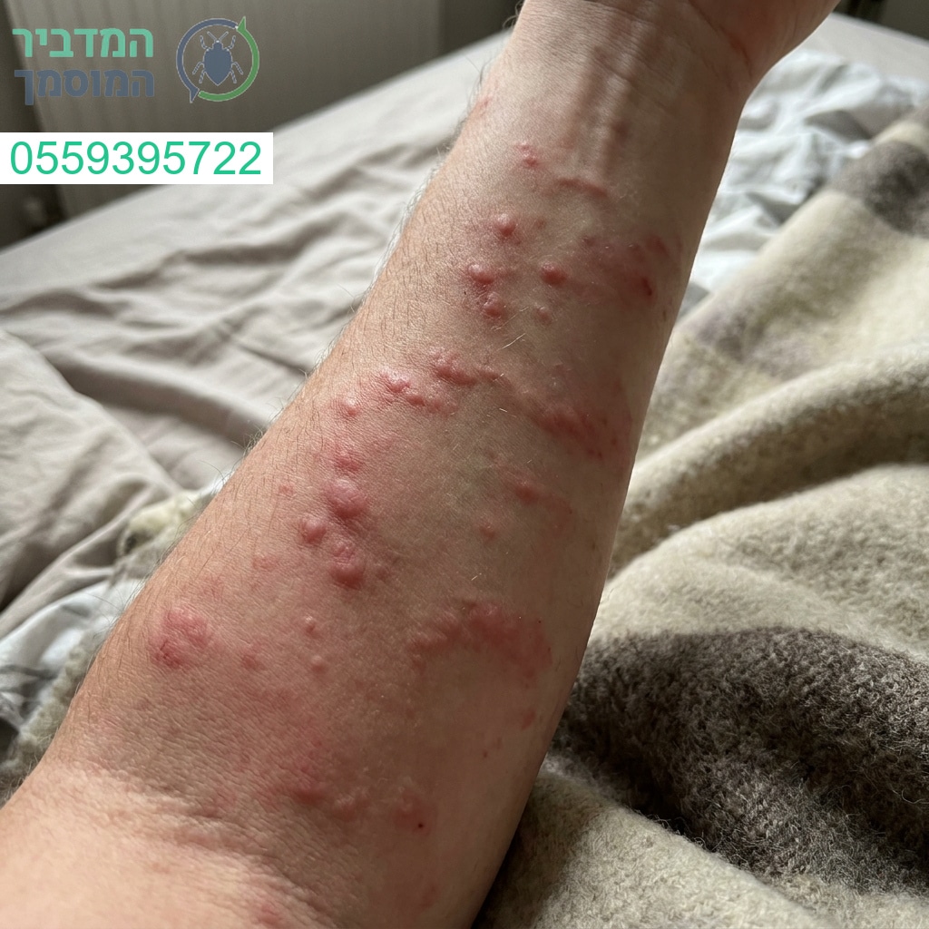 כן, התמונה אכן מתאימה מאוד לזיהוי עקיצות פשפש המיטה. הנה התיאור שביקשת:זיהוי מדויק של עקיצות פשפש המיטה בבוקר אל תתעלמו מהסימנים האלו