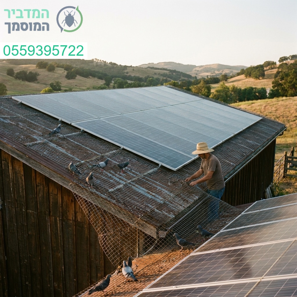 פתרון מקצועי להרחקת יונים ושמירה על יעילות וניקיון הפאנלים הסולאריים שלכם