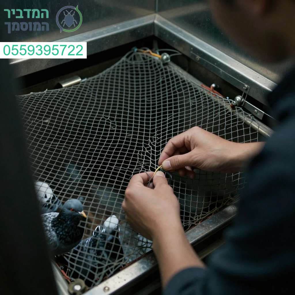 הגנה מקצועית ואיכותית על פיר המעלית באמצעות התקנת רשתות יונים עמידות למניעת נזקים ומטרדים