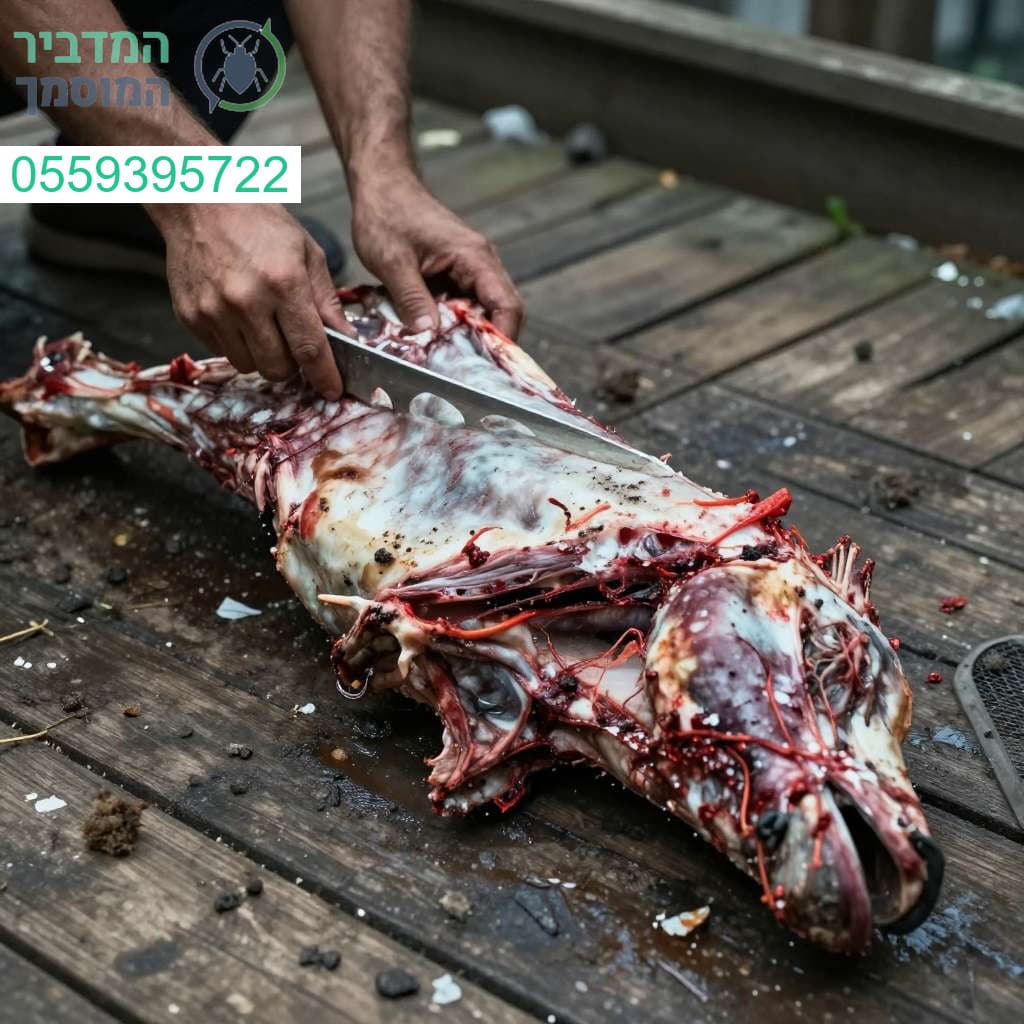 שירות מקצועי לפינוי פגרים וניקוי יסודי של אזורים נגיעים מתחת לדקים