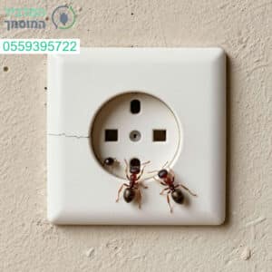 פתרון מקצועי ויסודי לפינוי קני נמלים מתוך שקעי חשמל וקירות גבס לבית נקי ובטוח