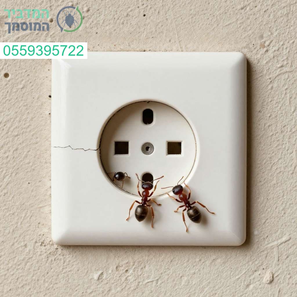 פתרון מקצועי ויסודי לפינוי קני נמלים מתוך שקעי חשמל וקירות גבס לבית נקי ובטוח