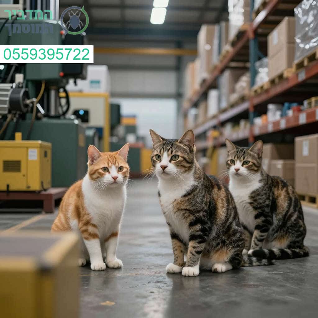 מומחים בלכידת חתולים במתחמים תעשייתיים ולוגיסטיים בשיטות מתקדמות ודיסקרטיות לשמירה על סביבת עבודה נקייה ובטוחה