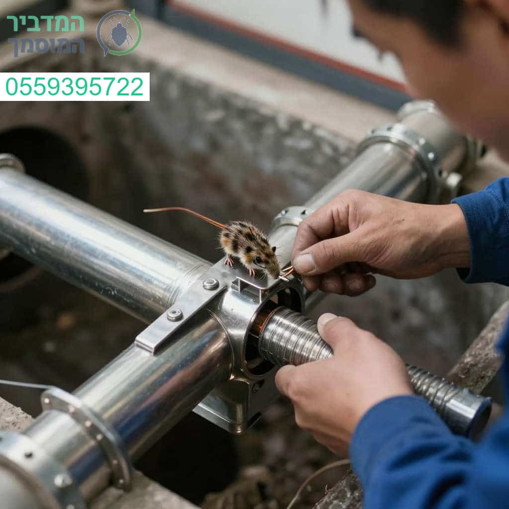 התקנת מחסום חולדות בביוב